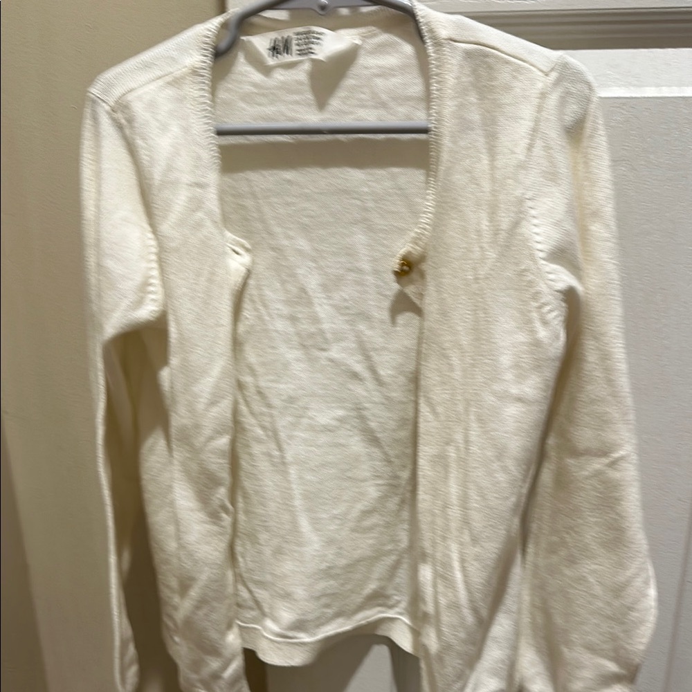 White Cardigan Sweater